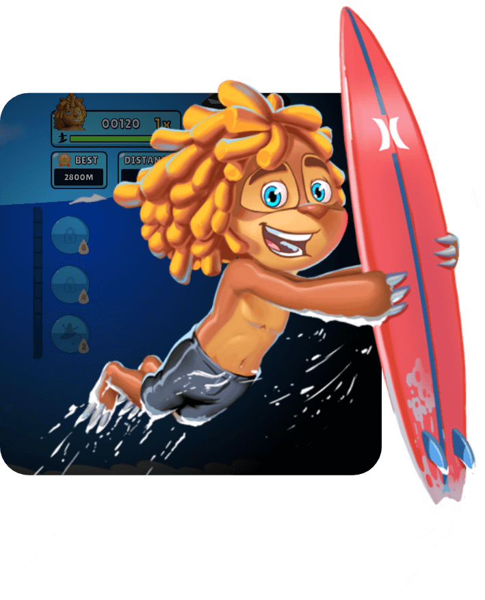 The Hurley Super SurferTM Game will be available for download on Googl
